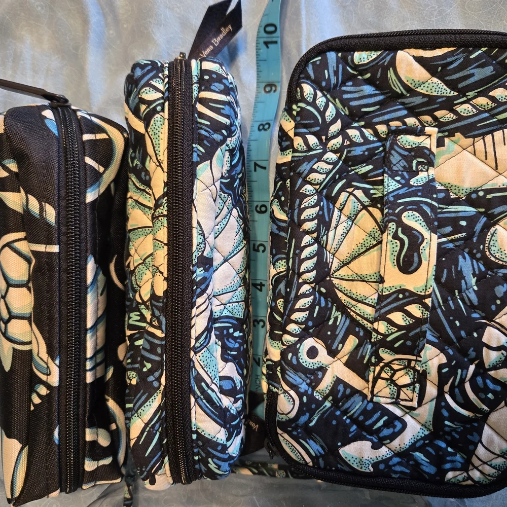 Vera Bradley Blue Floral Cosmetic Bag